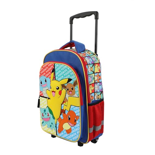Bioworld Pokemon Pikachu And Favorite Characters 16" Youth Rolling Backpack2