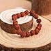 LOVENSPIRE 5 Mukhi Rudraksha Bracelet Suitable for Yoga, Meditation 5 Face Nepali Panchmukhi Rudraksh Natural Healing Round Bead Stretchable Elastic Bracelet Daily Fashion Wear Men (8.5 Mm)