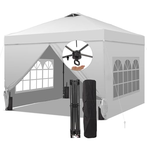 Saemoza 10x10 Pop Up Canopy Tent with One Push Setup...
