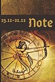 Notebook Notizbuch lined Zodiac sign Sternzeichen Sagittarius Schütze