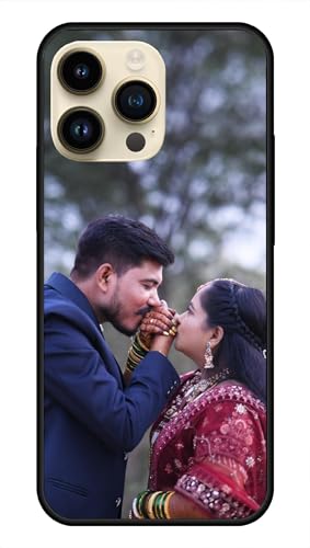 Image of NDCOM for Customised iPhone 14 Pro Max Case | i Phone 14 Pro Max Cover DIY Personalised Photo Design | Customized Gift Custom Text Name Printed Metal Case