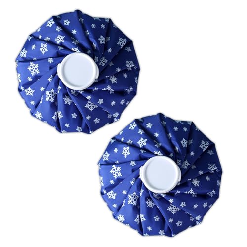 YONGDING アイシング 氷嚢 氷のう アイシングバッグ アイシングサポーター 冷却パック 暑さ対策 野球 サッカー バスケ スポーツ全般 首 関節 応急処置 繰り返し 大口径 結露なし 水漏れ防止 2個セット (ブルー)