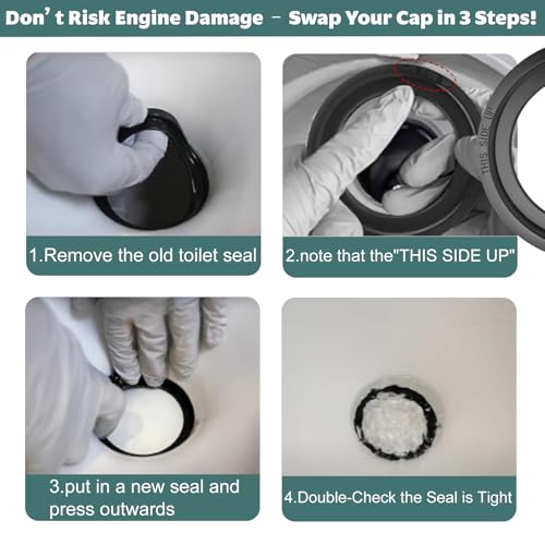 Image of 4-Pack Flush Ball Seal Gasket Replacement 385311658 Compatible with Dometic 300 /310 /320, Reliable RV Toilet Seal Replacement, Leak Proof Gasket
