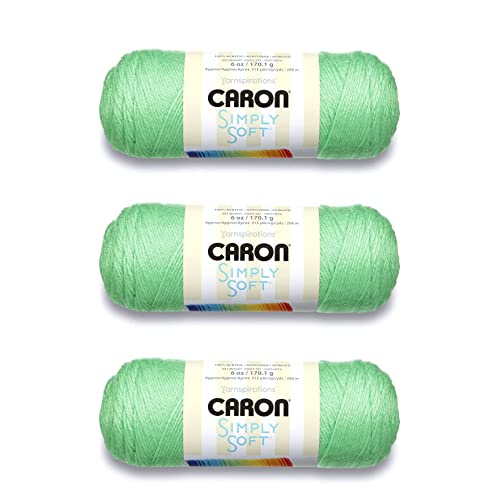 Image of Caron Simply Soft Limelight Brites Yarn - 3 Pack of 170g /6oz - Acrylic - 4 Medium (Worsted) - 315 Yards - Knitting /Crochet