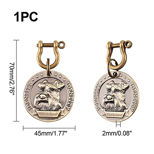 GLOBLELAND Schnauzer Medaglietta Cane con