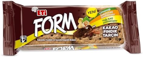 Eti Form Kakaolu, Fındıklı Tarçınlı Kepekli Bisküvi 40 g x 24 Adet - Görsel 2