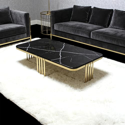 Tapis de salon facile à entretenir et doux | Solution moderne antidérapante pour grands espaces - 2