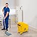 Industrial Mop Bucket with Wringer, 20L Gallon Large Capacity Side Press Wringer Combo Mop Bucket for Restaurant Home Hotel Cleaning Use