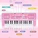 Kids Keyboard Piano, 37 Keys Keyboard Electric Digital Piano, Early Learning Educational Musical Toys Piano for Kids Toddlers Beginners with Music Stand, Microphone - Christmas Birthday Gifts, Pink