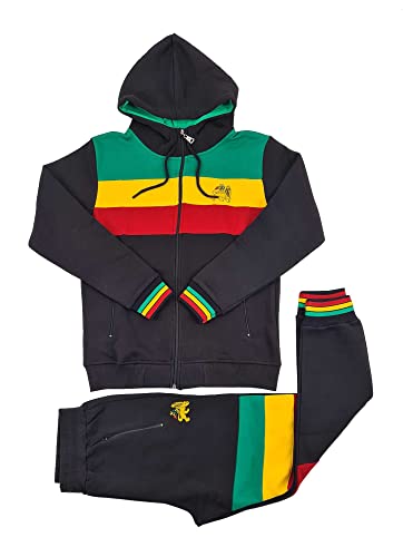 Survêtement rasta stripe homme en coton mélangé doux pour le sport