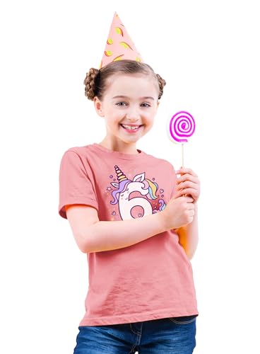 Image of Unicorn 6th Birthday Shirts for Toddler Girls Outfit 6 Year Old Six Sixth Shirt