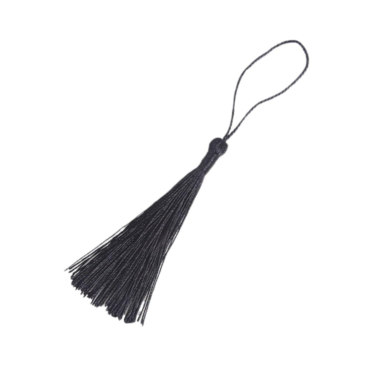 Mini Tassels for Crafts 50Pcs 13cm Hanging Rope Silk Tassel Fringe For Jewelry Making DIY Key Chain Earring Hooks Pendant Decoration Tassels(12)
