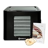 Nebula Food Dehydrator 400W with 6 Stainless Steel Trays - Digital Food Dryer Machine for Fruit, Vegetable, Meat, Mushroom & Herb - LED Touch Control with Timer & Adjustable Temperature