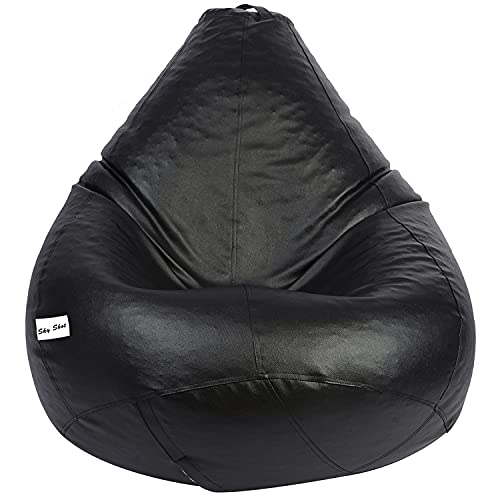 Skyshot Classic Bean Bag Cover Without Beans (XL, Black)
