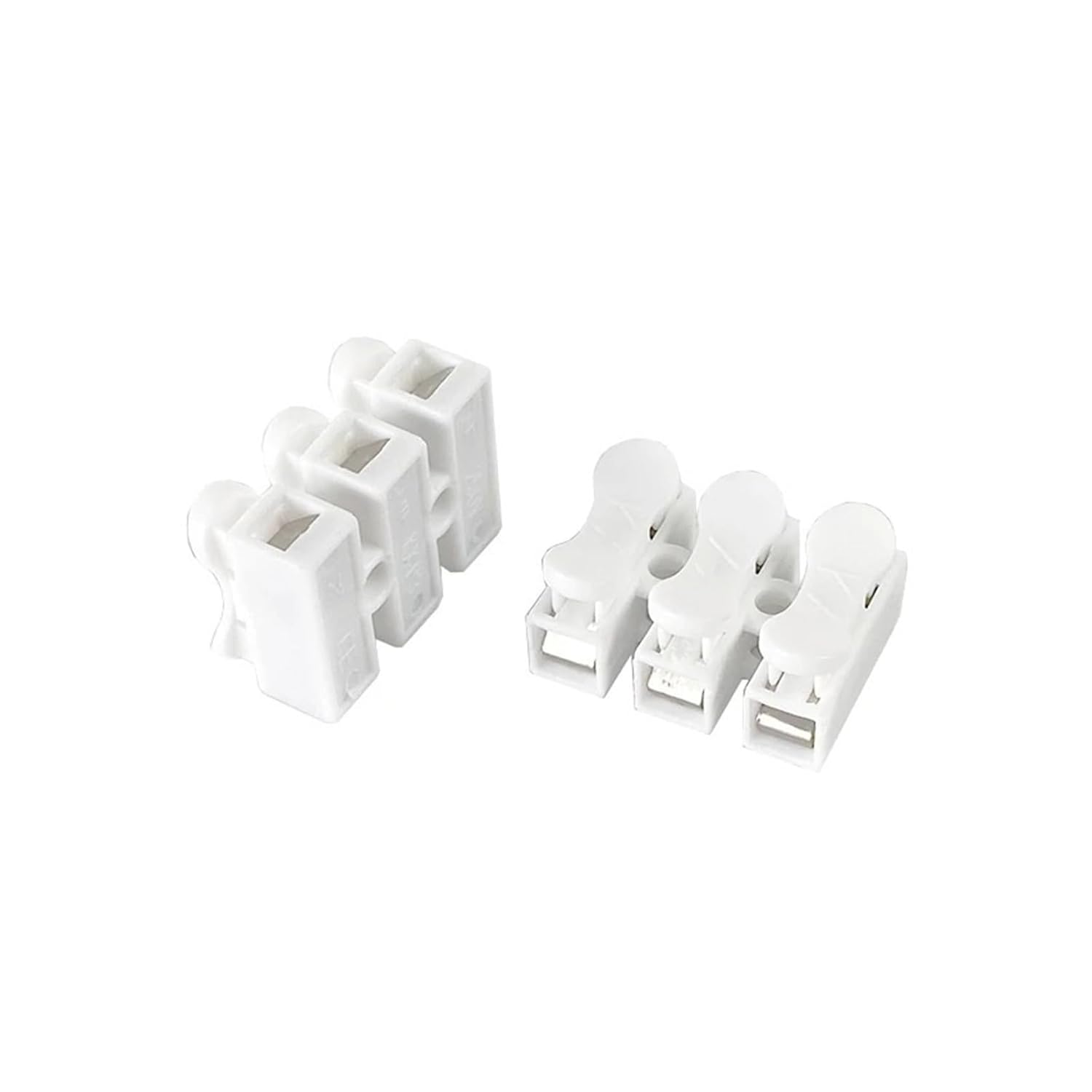 JDIME 60pcs CH-2 Spring Wire Quick Connector 2P 3P 4P 5P 6P 12P Electrical Crimp Terminals Block Splice Cable Clamp Easy Fit Led Strip (Color : 30pcs CH-4)