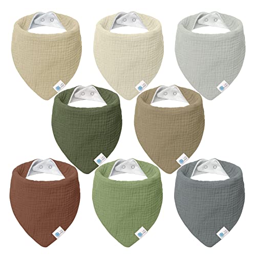 lulumoon Sabberlätzchen Baby Musselin Dreieckstuch Baby für Junge und...