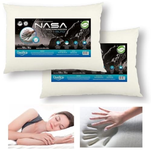 Kit com 2 Travesseiros Duoflex Nasa Alto