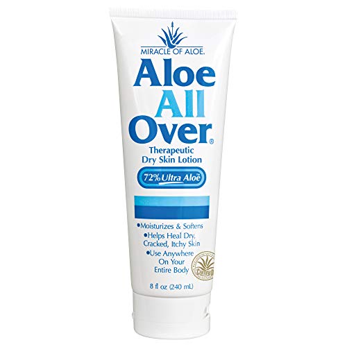 Aloe All Over Super Moisturizing Dry Skin Lotion 8 Ounce Tube With 72% Ultraaloe Pure Aloe Vera Gel | Works Fast | Restores Dry Skin | Rich In Skin Nourishing Power | Ends Flaking #TOP9