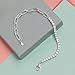 LeCalla 925 Sterling Silver Tennis CZ Bracelet Jewelry Paperclip Links Chain CZ Minimalist Double Chain Bracelet for Women - 7.5 Inches
