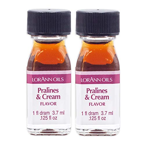 LorAnn Pralines and Cream SS Flavor Flavor, 1 dram bottle (.0125 fl oz - 3.7ml - 1 teaspoon) - 2 Pack