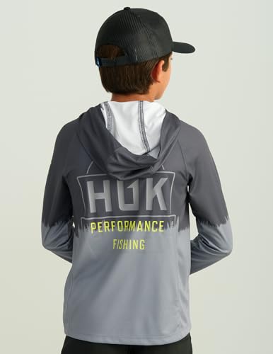 HUK Boys' Pursuit Patterned Crew Sleeve, Performance Shirt for Kids2