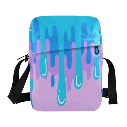 Graffiti Art Blue Purplr messenger bag cute Crossbody Small Bags For Women Everyday Purses Adjustable Strap for work Casual