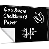 Hanibos Kreidetafel 40 x 80cm Selbstklebend Tafelfolie Magnetisch Kreidefolie Wandfolie Kinder Wand für Küche Kinderzimmer oder DIY Kreidetafel