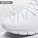GUCTQY White Tennis Shoes Women Mens Sneakers Running Gym Slip On Walking Lightweight Comfortable Athletic Workout Fashion Sports Unisex Shoes White Size Women 9/Men 8
