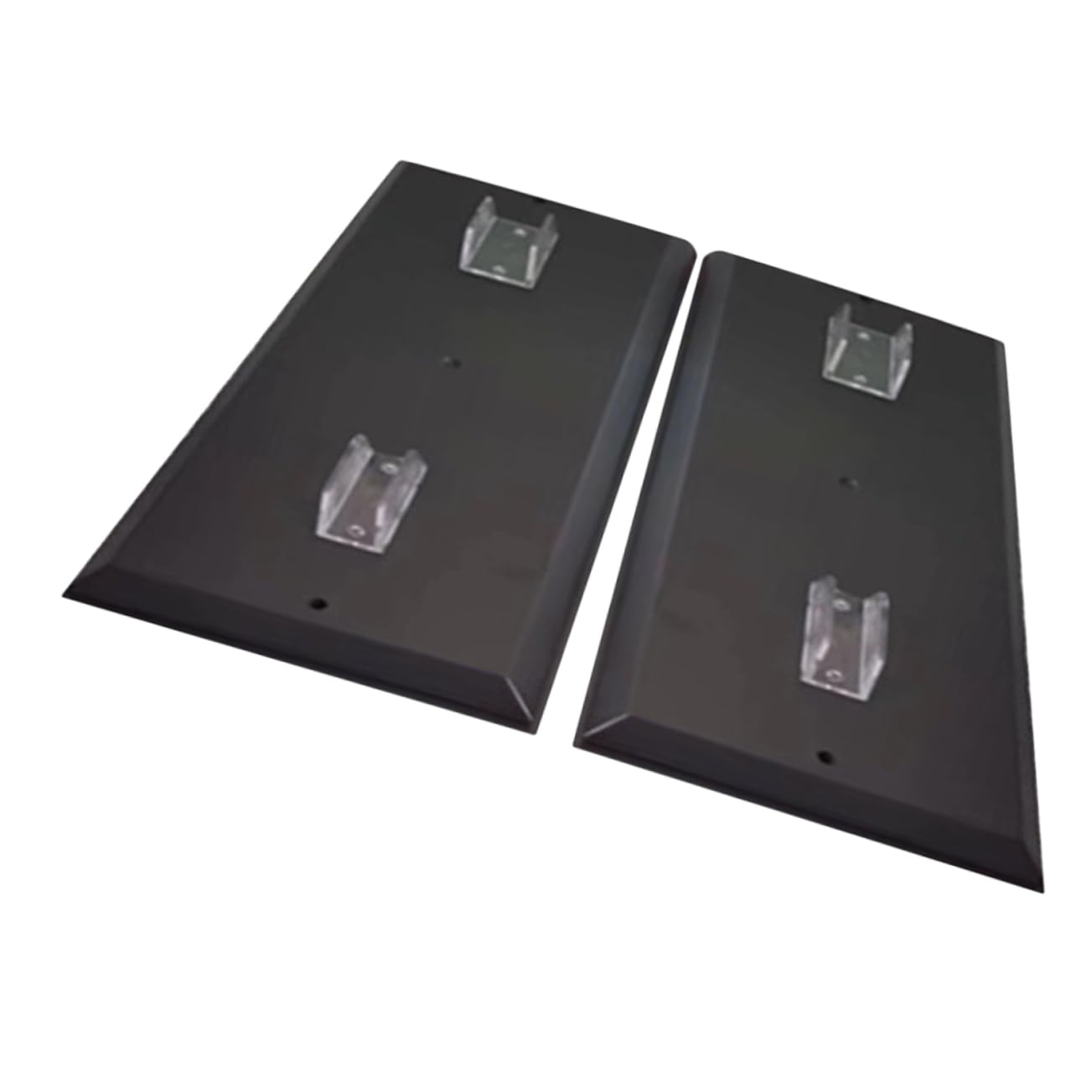 Housoutil 2pcs Black Plastic Display Bracket, Assemble Horizontal Display Stand with Base, Protection Showcase for Motorcycle Model,Motorcycle Model Storage Racks (3.51" x 3.51" x 0.59")