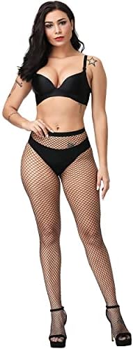 Black Fishnet Tights for Women Cross Mesh Stockings High Waist Tights Fishnet Stockings Thigh High Stockings Pantyhose (1Pair)