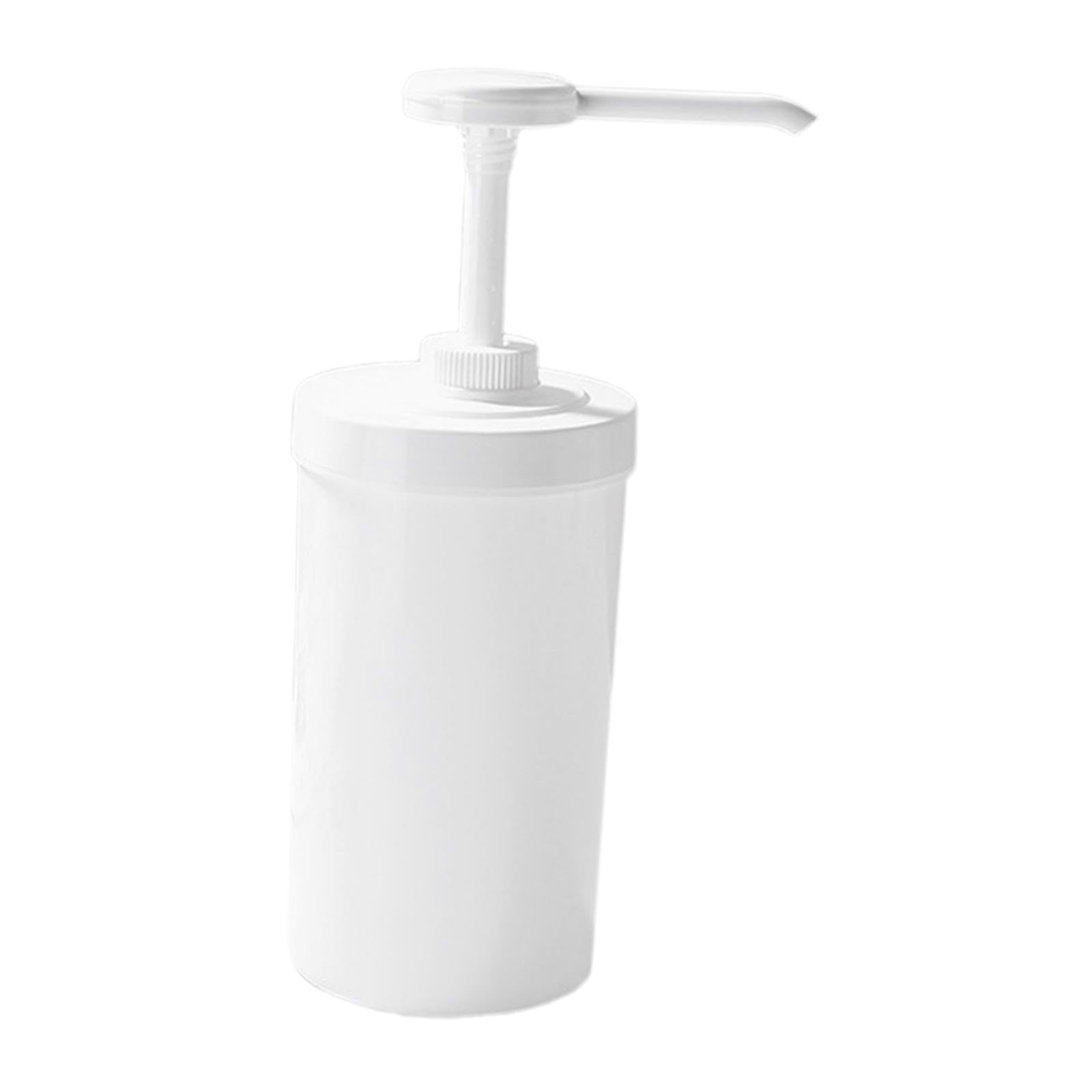 POXZSFX Easy Clean Syrup Bottles Pump Convenient For Storing And Dispensing Honey Ketchup And Salad Dressing Mustard Other Sauce Condiments Thick Or With Slag, White, 20cc