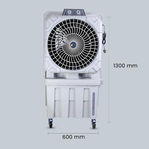 Image of Cine Gold Hummer 150 LTR Heavy Duty Desert Air Cooler For Home /Office With Honeycomb Cooling & Auto Swing Technology, Powerful Air Throw & 3-Speed Control Light Grey