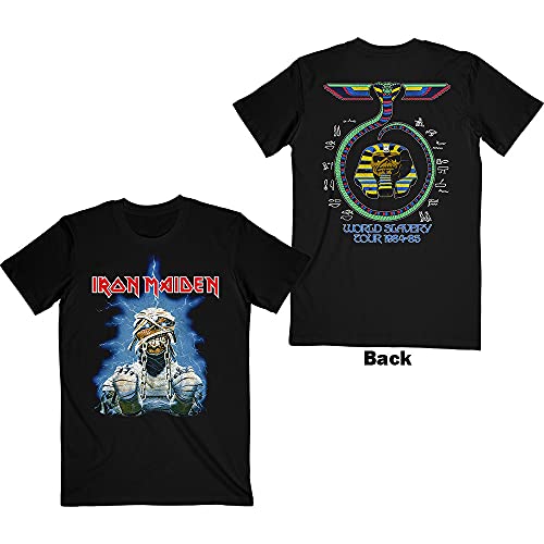 Iron Maiden World Slavery Tour '84 - '85 Official Tee T-Shirt Mens Unisex (Medium) Black