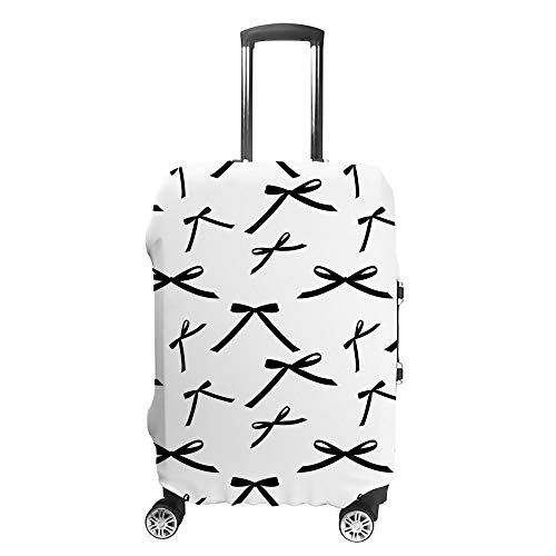 Housse de valise noire brillante CHEHONG en polyester élastique lavable pour bagages 18 à 32 pouces