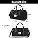 Flintronic Sporttasche Reisetasche, Reise Duffel Bag, mit Schuhfach & Nassfach, wasserdichte Übernachtungstasche, Gepäcktasche für Sport & Reisen für Herren Damen, Schwarz