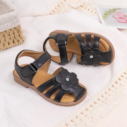 Image of Boys Girls Sandals Open Toe Breathable Princess Non-Slip Flats Summer Beach Lightweight Rubber Sole Sandals (Toddler /Little Kid)