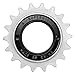 Hycline Single Speed Bike Freewheel: 18T Compatible with 1/2''×1/8'' Bicycle Freewheel - Threaded Type Freehub Replacement Parts (Black/Silver)
