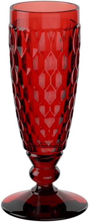 Boston Coloured 163 mm Champagne Flute, Red