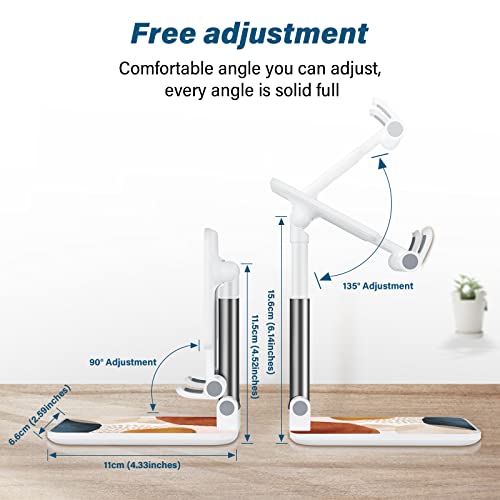 Image of Foldable Phone Holder for Desk - Adjustable Angle Cell Phone Stand for iPhone, Samsung & Other Smartphones