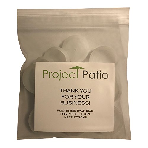 Project Patio 1-1/2" Wrought Iron Outdoor Patio Furniture Glides Inserts Feet End Cap Protectors for Tables and Chairs (16-Pack) - Instructions Provided