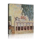Deertweet Home Grand le chat par Pierre Bonnard Célèbres peintures à l’huile Photos modernes Artwork Vintage Canvas Prints Posters pour la décoration de salle de bain 55x40cm Cadre intérieur
