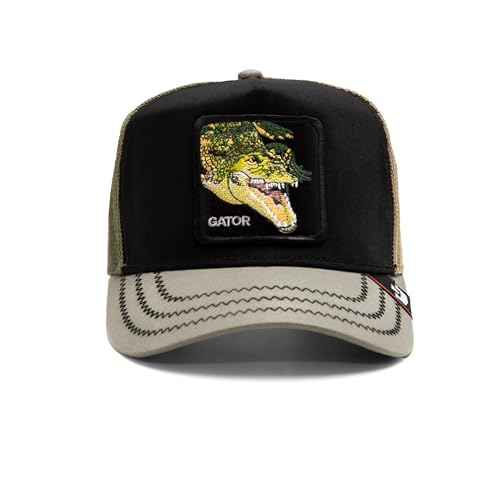 Image of Goorin Bros. Tri Tones Collection Trucker Hat for Men and Women, Olive (Tri Gator), One Size