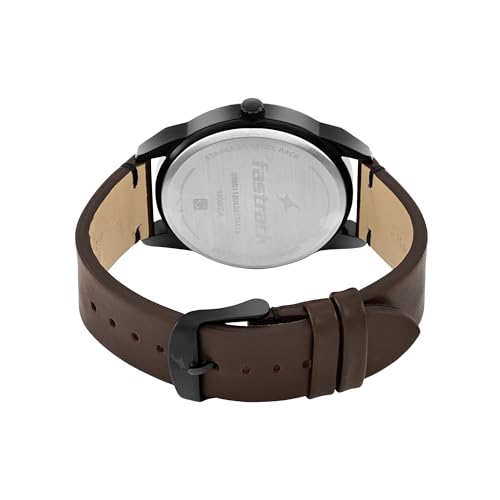 Add Fastrack Stunners Quartz Analog Black dial Brown Leather Strap - Image 6