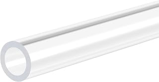 MECCANIXITY Acrylic Pipe Rigid Round Tube Clear 7mm ID 10mm OD 305mm for Lamps and Lanterns,Water Cooling System 4pcs