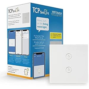 TCP Smart Wi-Fi Double Wall Switch, White