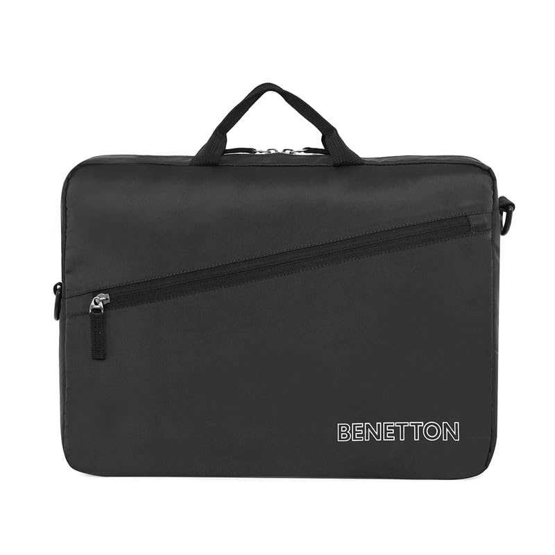 United Colors Of Benetton Edgar Polyester Laptop Sleeve Business Case for Unisex - Black (B0CJC18KLJ) Amazon Price History, Amazon Price Tracker