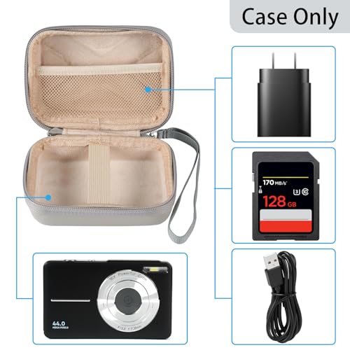 Funda para cámara digital compacta y portátil gris miniatura 4