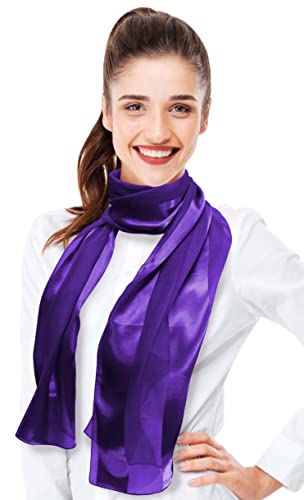 CBC Crown Women's Silk Feel Solid Color Satin Striped 13