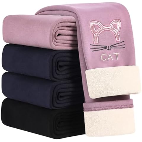 JiAmy Girls Stretchable Leggings with Bunny Print Cover