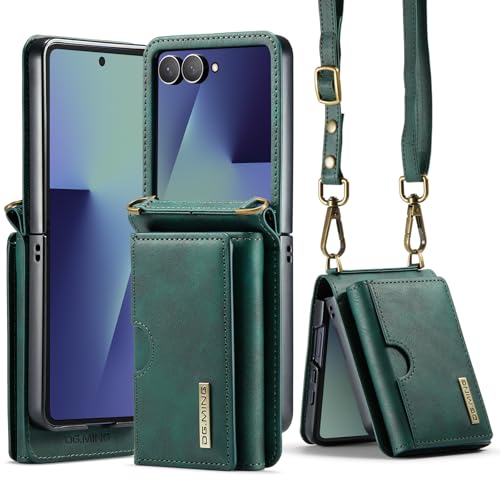 Coque portefeuille Galaxy Z Flip 7 verte pour ne plus perdre vos cartes